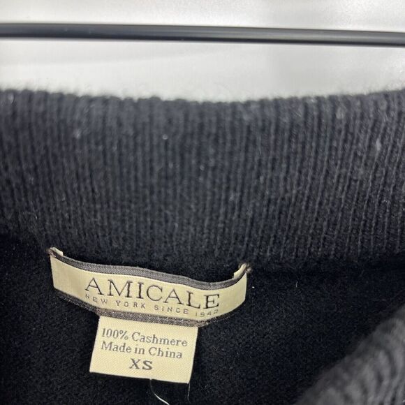 Amicale Pants Size XS Women Black Joggers Cashmere High Rise Tapered Leg Pull On - Picture 3 of 7